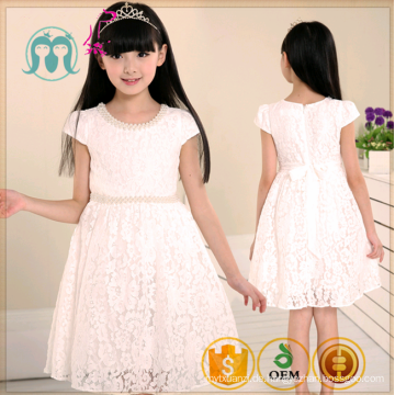 Sommer Mädchen Kleid casual Dress Design Kinder weiße Spitze Kleid Muster für Mädchen